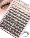 Focipeysa Wispy Lash Clusters Natural Eyelash Clusters Pestañas Postizas Naturales Spiky Manga Lash Extensions C Curly Individual Lashes 10-16mm with Bottom Lashes Clusters DIY Lash at Home